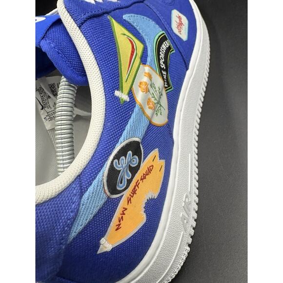 Nike Air Force 1 Patched Up Los Angeles Blue Sneakers Size 11.5 DX2304-400 main image 9